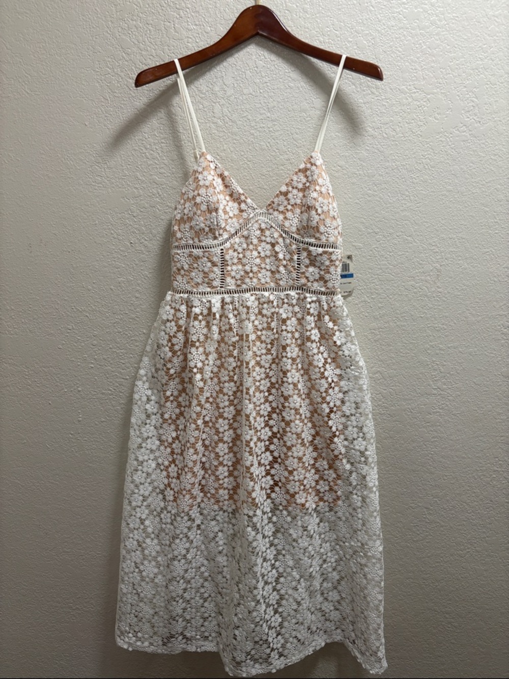 B Darlin White Lace Midi Dress